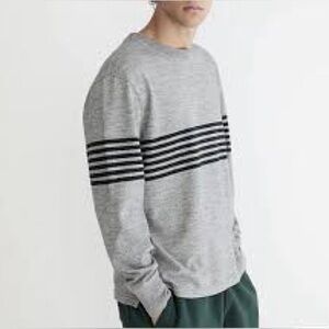 J. Crew Striped Oarsman Cotton Crewneck Sweater Large